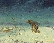 Alfred de Dreux The lone Wolf oil painting on canvas